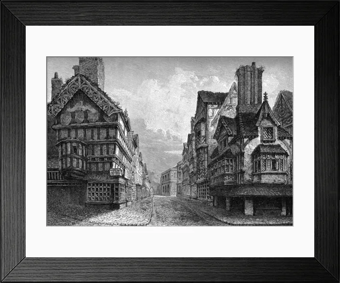 Framed Print : High Street, Shrewsbury, 1825 (1893) Framed Print : High Street, Shrewsbury, 1825 (1893)