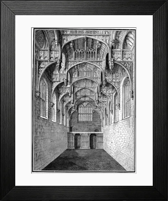 Framed Print : Great Hall, Hampton Court Palace, London, 1893 Framed Print : Great Hall, Hampton Court Palace, London, 1893