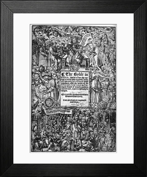 Framed Print : Title page of the Great Bible, 1539, (1893) Framed Print : Title page of the Great Bible, 1539, (1893)