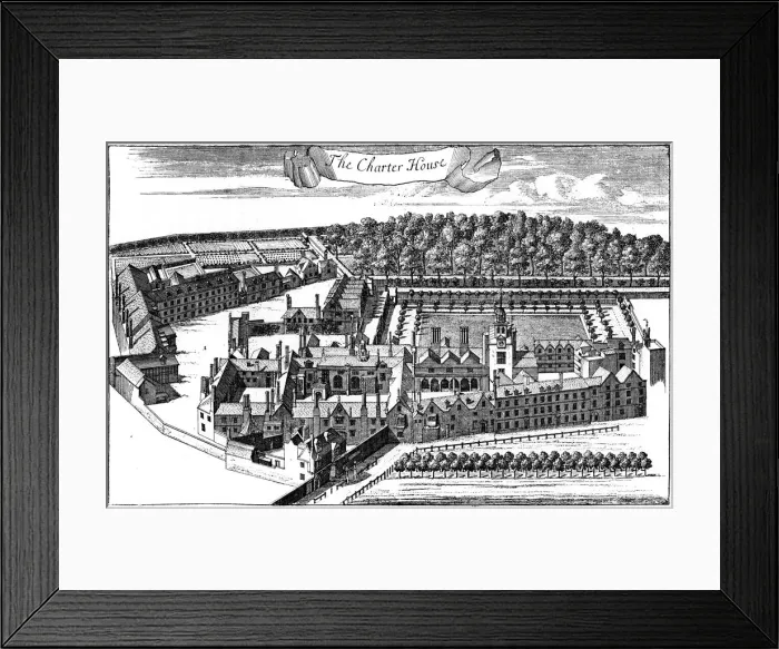 Framed Print : The Charter House Hospital, London, 1775, (1893) Framed Print : The Charter House Hospital, London, 1775, (1893)
