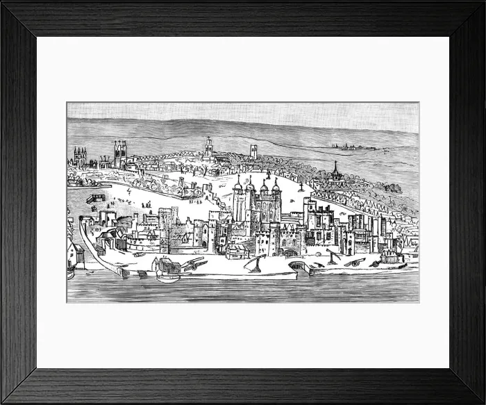 Framed Print : Tower of London, c1543, (1893) Framed Print : Tower of London, c1543, (1893)
