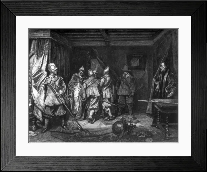 Framed Print : The Death of Wallenstein, c1880-1882. Artist: W Hecht Framed Print : The Death of Wallenstein, c1880-1882. Artist: W Hecht