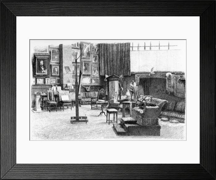 Framed Print : The Studio, c1880-1882. Artist: Alexandre Cabanel Framed Print : The Studio, c1880-1882. Artist: Alexandre Cabanel