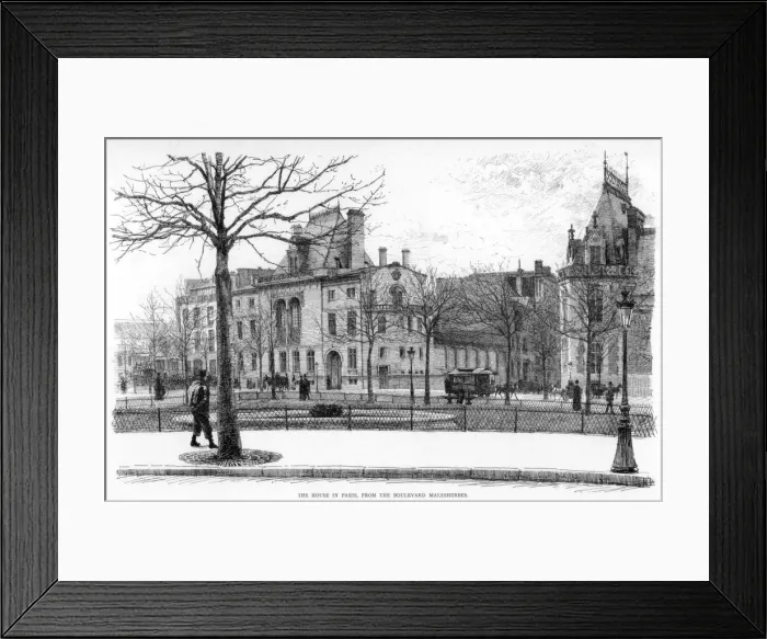 Framed Print : The House in Paris, from the Boulevard Malesherbes, c1880-1882. Artist: Jean Louis Ernest Meissonier Framed Print : The House in Paris, from the Boulevard Malesherbes, c1880-1882. Artist: Jean Louis Ernest Meissonier