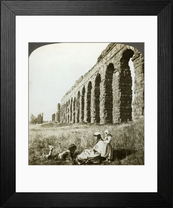 Framed Print : Aqueduct of Claudius and the Campagna, Rome, Italy. Artist: Underwood & Underwood Framed Print : Aqueduct of Claudius and the Campagna, Rome, Italy. Artist: Underwood & Underwood
