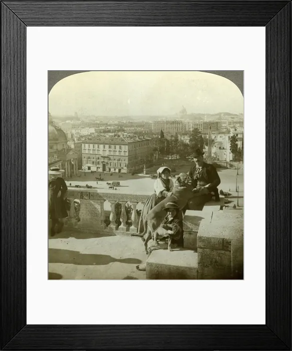 Framed Print : View from Monte Pinoio, Rome, Italy. Artist: Underwood & Underwood Framed Print : View from Monte Pinoio, Rome, Italy. Artist: Underwood & Underwood
