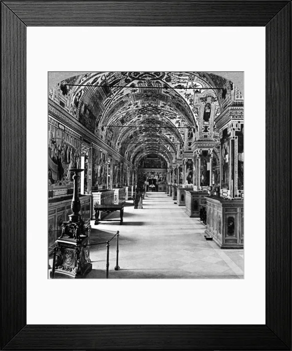 Framed Print : Interior of the Vatican Library, Rome, Italy. Artist: Underwood & Underwood Framed Print : Interior of the Vatican Library, Rome, Italy. Artist: Underwood & Underwood