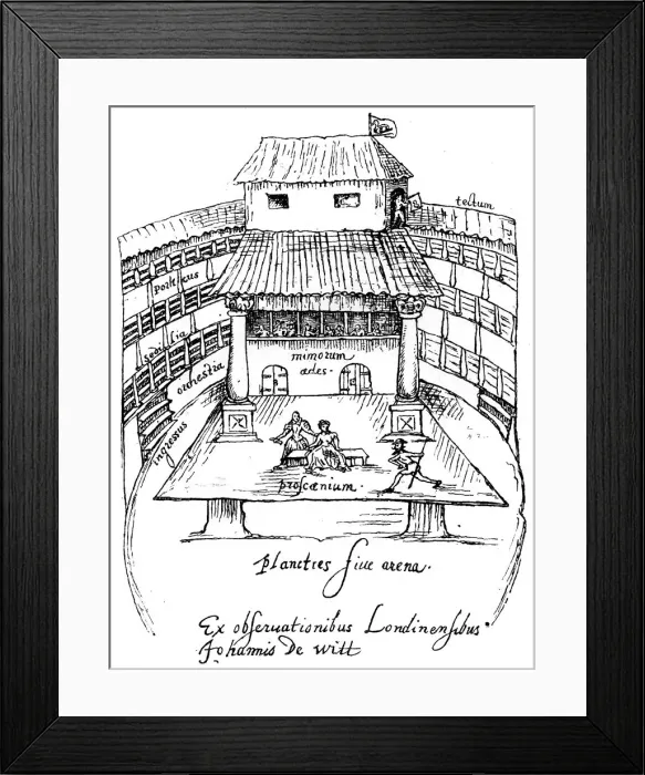 Framed Print : The Swan Theatre, London, 1596, (1893) Framed Print : The Swan Theatre, London, 1596, (1893)