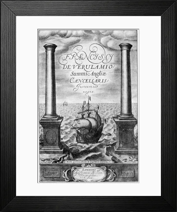 Framed Print : Title page of Francis Bacons Instauratio Magna, 1620 (1893) Framed Print : Title page of Francis Bacons Instauratio Magna, 1620 (1893)