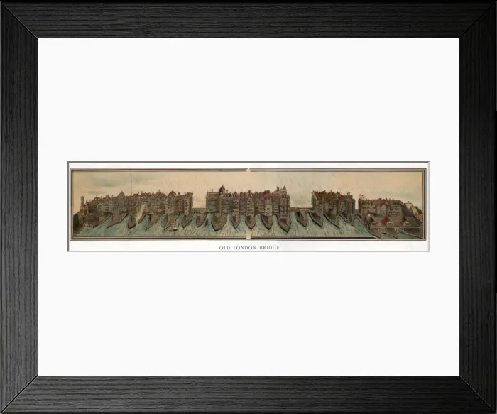 Framed Print : Old London Bridge, c1600 (1893) Framed Print : Old London Bridge, c1600 (1893)