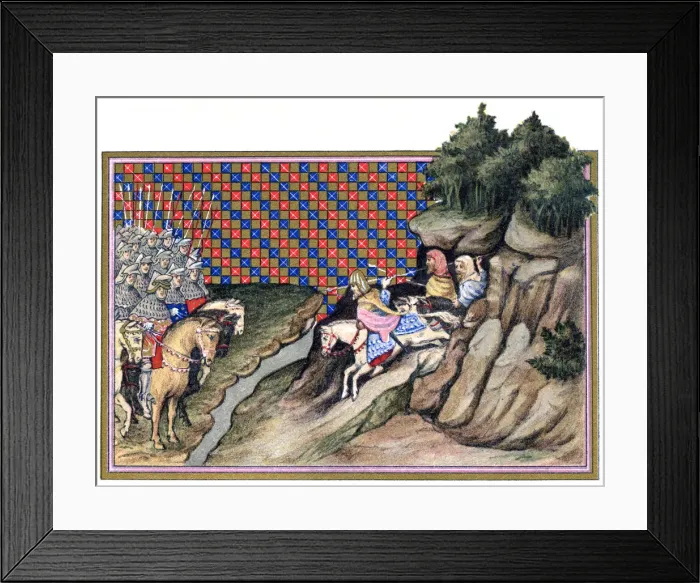 Framed Print : Conference of the Earl of Gloucester and an Irish Chief, Richard IIs campagne in Ireland, 1399, (18 Framed Print : Conference of the Earl of Gloucester and an Irish Chief, Richard IIs campagne in Ireland, 1399, (18