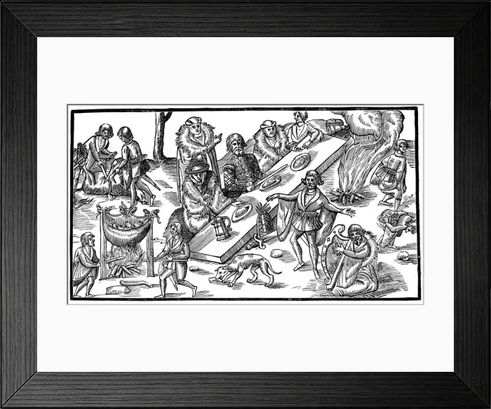 Framed Print : An Irish banquet, 1581, (1893) Framed Print : An Irish banquet, 1581, (1893)