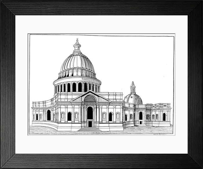 Framed Print : Sir Christopher Wrens original model for St Pauls cathedral, London, c1670-1672 (1893). Artist: Arthur Robertson Framed Print : Sir Christopher Wrens original model for St Pauls cathedral, London, c1670-1672 (1893). Artist: Arthur Robertson