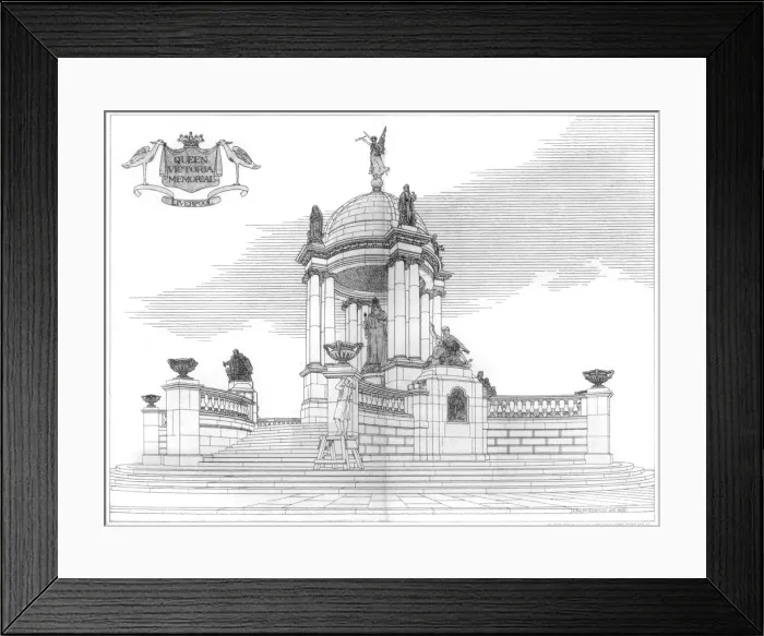 Framed Print : The Queen Victoria memorial, Liverpool, Merseyside, 1906. Artist: Ralph Keighley Framed Print : The Queen Victoria memorial, Liverpool, Merseyside, 1906. Artist: Ralph Keighley
