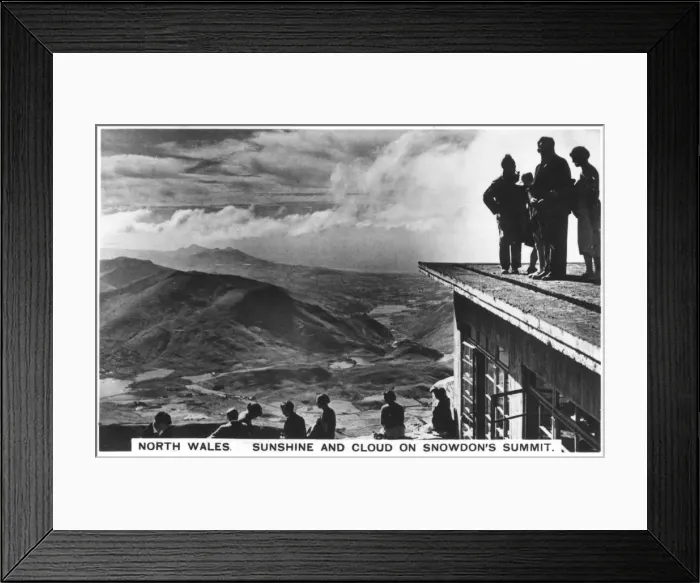 Framed Print : Sunshine and clouds on Snowdons summit, north Wales, 1936 Framed Print : Sunshine and clouds on Snowdons summit, north Wales, 1936