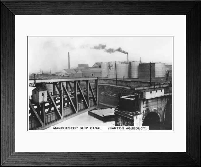 Framed Print : Barton aqueduct, Manchester ship canal, 1936 Framed Print : Barton aqueduct, Manchester ship canal, 1936