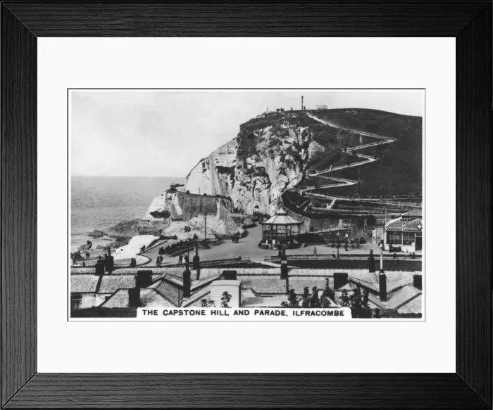 Framed Print : The Capstone Hill, and parade, Ilfracombe, 1936 Framed Print : The Capstone Hill, and parade, Ilfracombe, 1936