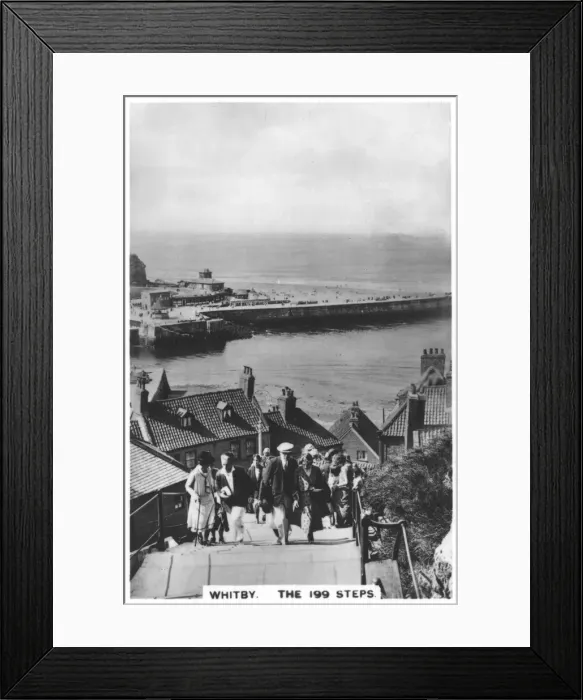 Framed Print : The 199 steps, Whitby, 1936 Framed Print : The 199 steps, Whitby, 1936