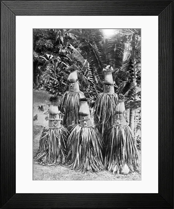 Framed Print : Masks possessing magical qualities, Bismarck Archipelago, Papua New Guinea, 1920. Artist: Strecker and Schroder Framed Print : Masks possessing magical qualities, Bismarck Archipelago, Papua New Guinea, 1920. Artist: Strecker and Schroder