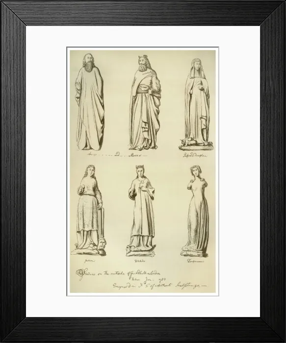 Framed Print : Statues formerly on the outside of Guildhall, City of London, 1783 (1886) Framed Print : Statues formerly on the outside of Guildhall, City of London, 1783 (1886)