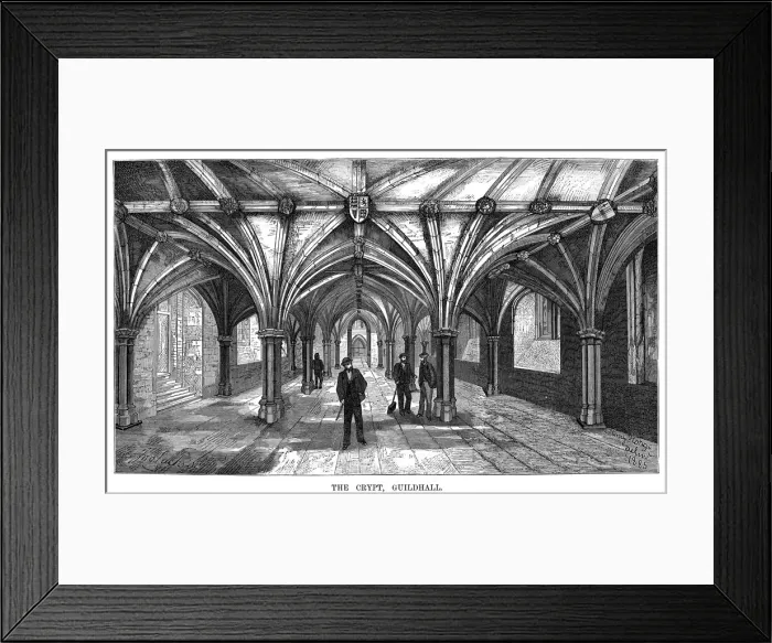 Framed Print : The Crypt, Guildhall, City of London, 1886 Framed Print : The Crypt, Guildhall, City of London, 1886
