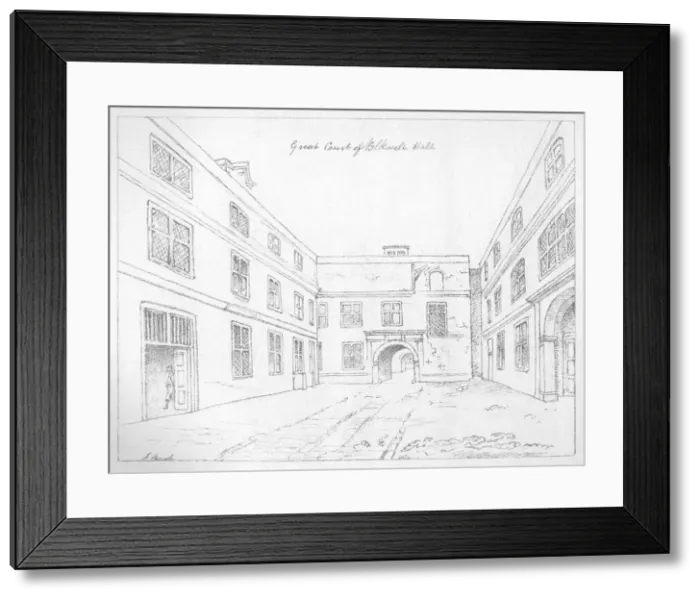 Framed Print : Great Court of Blackwell Hall, City of London, 1886. Artist: William Griggs Framed Print : Great Court of Blackwell Hall, City of London, 1886. Artist: William Griggs