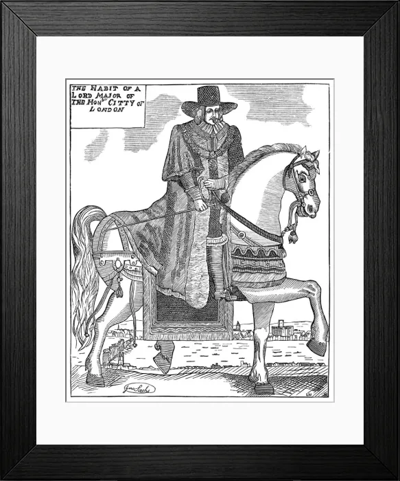 Framed Print : Sir Robert Titchborne, Mayor of London c1656 (1886) Framed Print : Sir Robert Titchborne, Mayor of London c1656 (1886)