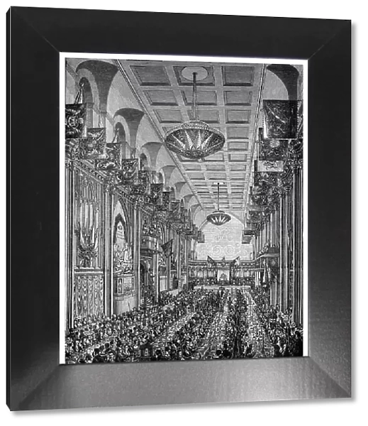 Banquet in the Great Hall for Queen Victoria, Guildhall, City of London, November 1837 (1886)