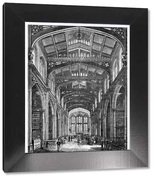 Interior of the Library, Guildhall, City of London, 1886
