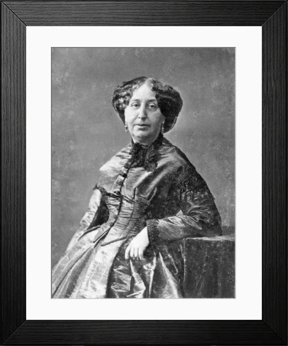 Framed Print : George Sand, French novelist and early feminist, c1845-1876 Framed Print : George Sand, French novelist and early feminist, c1845-1876