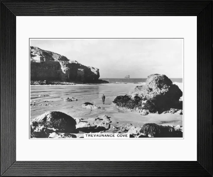Framed Print : Trevaunance Cove, Cornwall Coast, 1937 Framed Print : Trevaunance Cove, Cornwall Coast, 1937