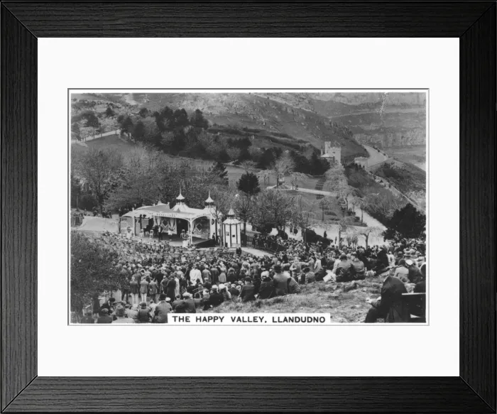 Framed Print : The Happy Valley, Llandudno, 1937 Framed Print : The Happy Valley, Llandudno, 1937