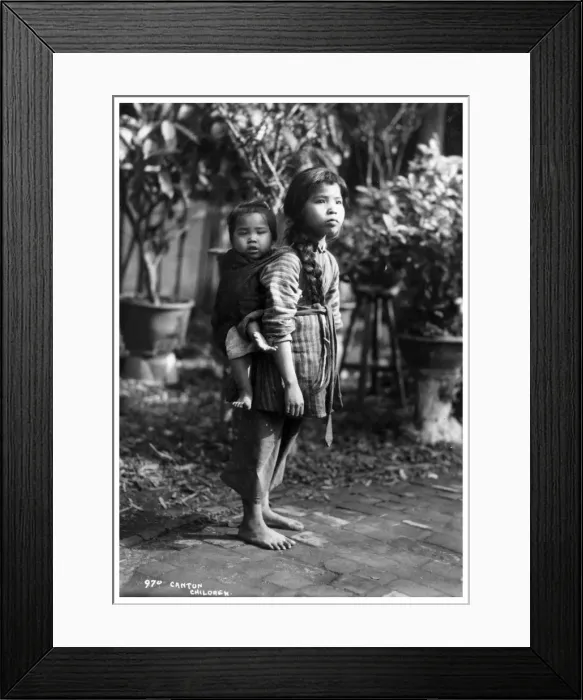 Framed Print : Children, Canton, China, early 20th century(?) Framed Print : Children, Canton, China, early 20th century(?)