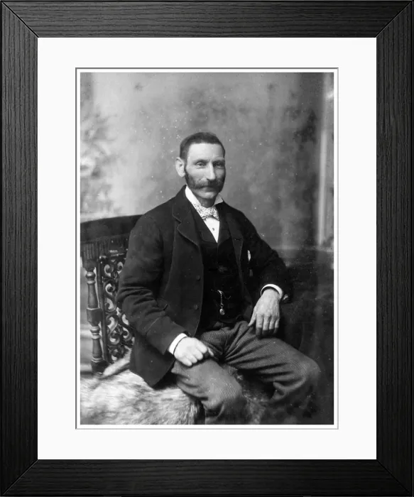 Framed Print : Man sitting in a chair, c1890-1909(?). Artist: Theodore Waltenberg Framed Print : Man sitting in a chair, c1890-1909(?). Artist: Theodore Waltenberg