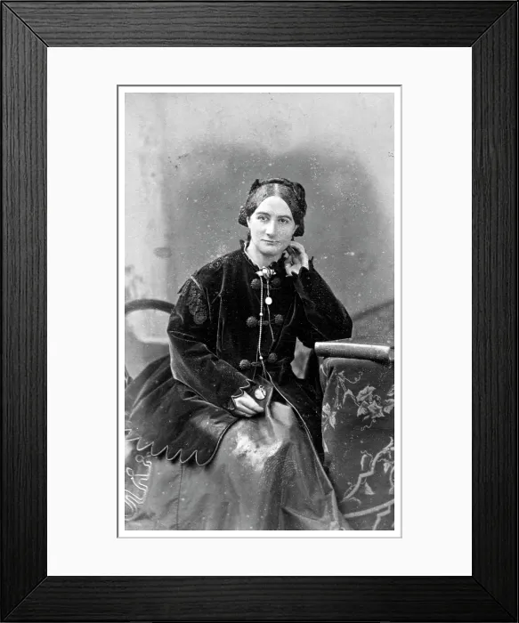 Framed Print : Portrait of a Mrs Cooper, c1880-1899(?). Creator: John Chancellor Framed Print : Portrait of a Mrs Cooper, c1880-1899(?). Creator: John Chancellor