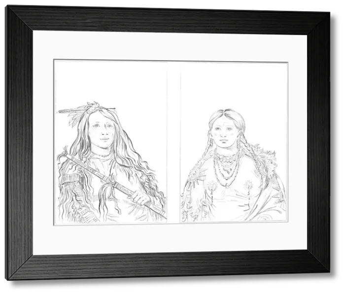 Framed Print : Cheyennes, 1841. Artist: Myers and Co Framed Print : Cheyennes, 1841. Artist: Myers and Co