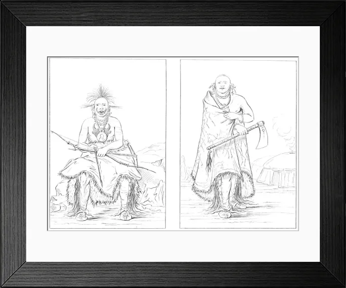 Framed Print : Grand Pawnees, Fort Leavenworth, Lower Missouri, 1841. Artist: Tofswill and Myers Framed Print : Grand Pawnees, Fort Leavenworth, Lower Missouri, 1841. Artist: Tofswill and Myers