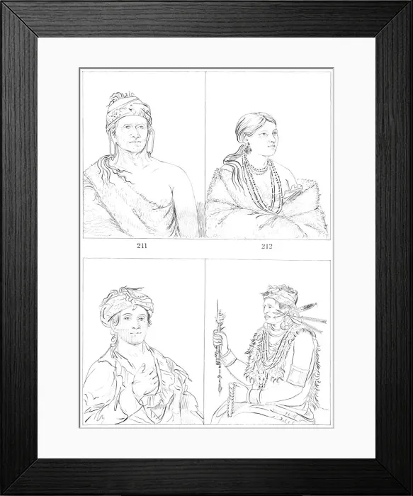 Framed Print : Shawnees, 1841. Artist: Myers and Co Framed Print : Shawnees, 1841. Artist: Myers and Co
