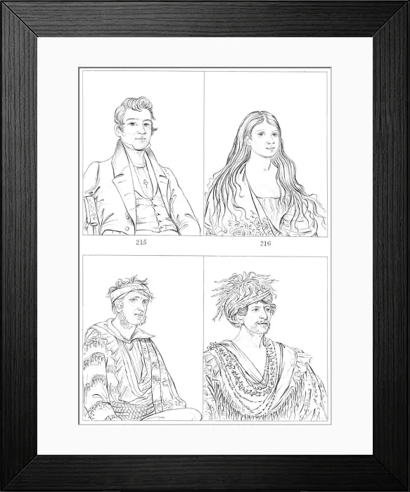 Framed Print : Cherokees, 1841. Artist: Myers and Co Framed Print : Cherokees, 1841. Artist: Myers and Co