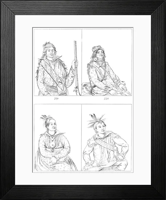 Framed Print : Creeks and Choctaws, 1841. Artist: Myers and Co Framed Print : Creeks and Choctaws, 1841. Artist: Myers and Co