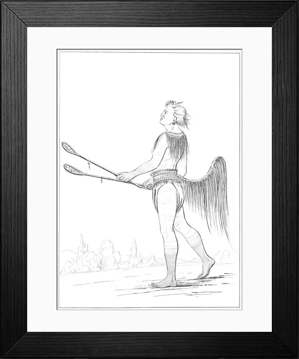 Framed Print : A Distinguished Ball Player, 1841. Artist: Myers and Co Framed Print : A Distinguished Ball Player, 1841. Artist: Myers and Co