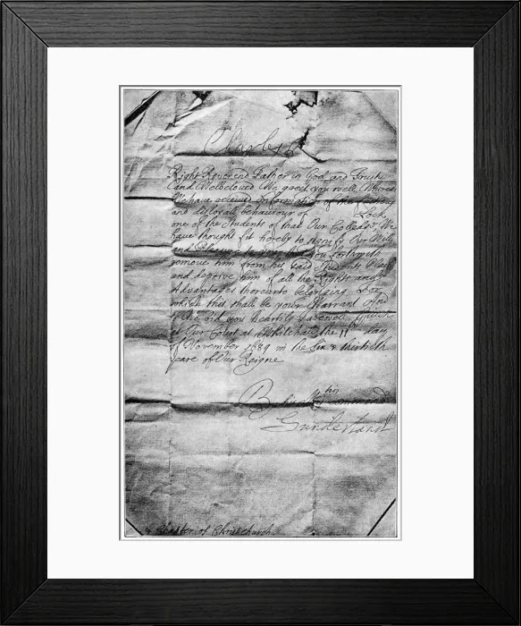 Framed Print : Royal mandate to erase the name of Locke from the students of Christ Church, Oxford, 1684, (1894) Framed Print : Royal mandate to erase the name of Locke from the students of Christ Church, Oxford, 1684, (1894)