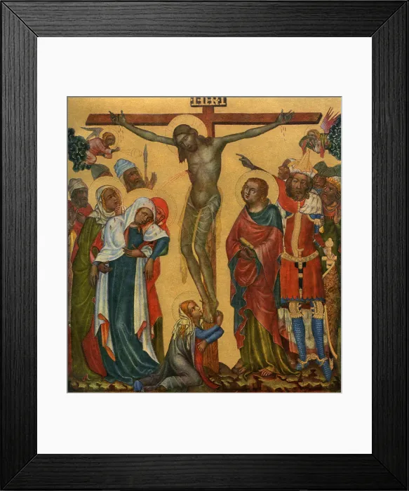 Framed Print : Crucifixion, c1350 (1955). Artist: Master of the Vyssi Brod Altar Framed Print : Crucifixion, c1350 (1955). Artist: Master of the Vyssi Brod Altar