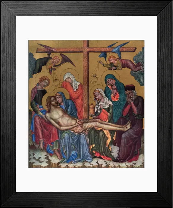 Framed Print : Lament for Christ, c1350 (1955). Artist: Master of the Vyssi Brod Altar Framed Print : Lament for Christ, c1350 (1955). Artist: Master of the Vyssi Brod Altar