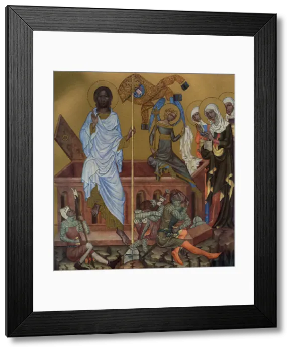 Framed Print : The Resurrection of Christ, c1350 (1955). Artist: Master of the Vyssi Brod Altar Framed Print : The Resurrection of Christ, c1350 (1955). Artist: Master of the Vyssi Brod Altar