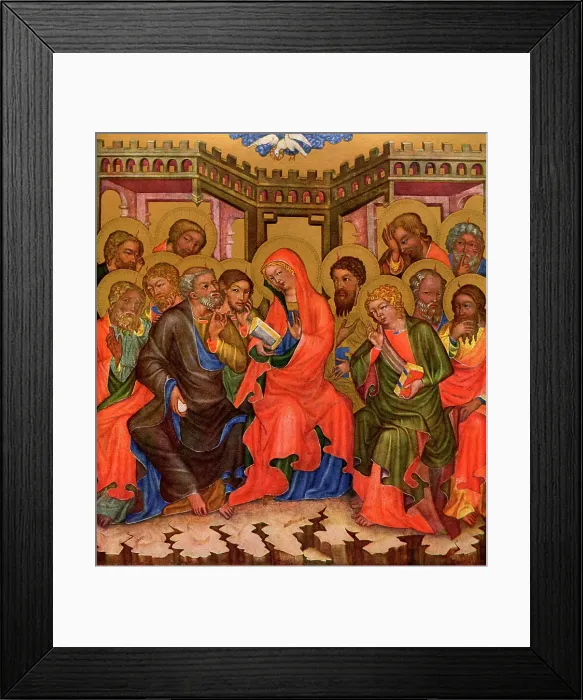 Framed Print : Descent of the Holy Ghost, c1350 (1955). Artist: Master of the Vyssi Brod Altar Framed Print : Descent of the Holy Ghost, c1350 (1955). Artist: Master of the Vyssi Brod Altar