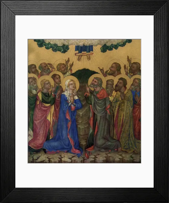 Framed Print : Ascension, c1350 (1955). Artist: Master of the Vyssi Brod Altar Framed Print : Ascension, c1350 (1955). Artist: Master of the Vyssi Brod Altar