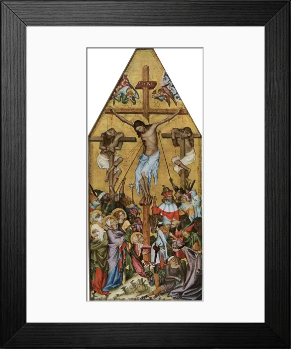 Framed Print : The Kaufmann Crucifixion, c1350 (1955). Artist: Master of the Vyssi Brod Altar Framed Print : The Kaufmann Crucifixion, c1350 (1955). Artist: Master of the Vyssi Brod Altar