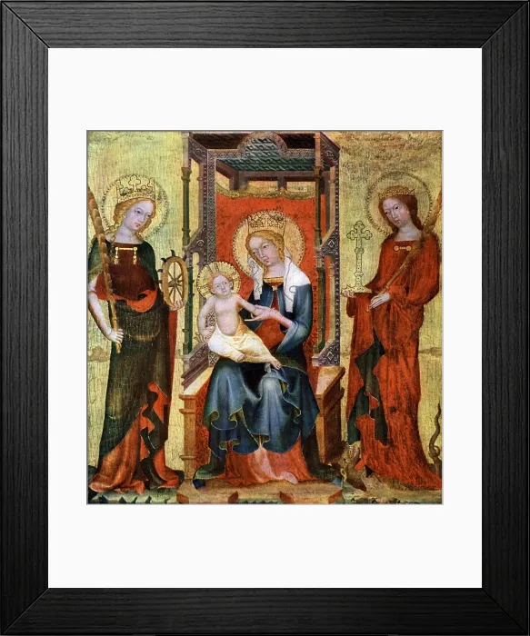 Framed Print : Madonna Between St Catherine and Margaret, c1360 (1955) Framed Print : Madonna Between St Catherine and Margaret, c1360 (1955)