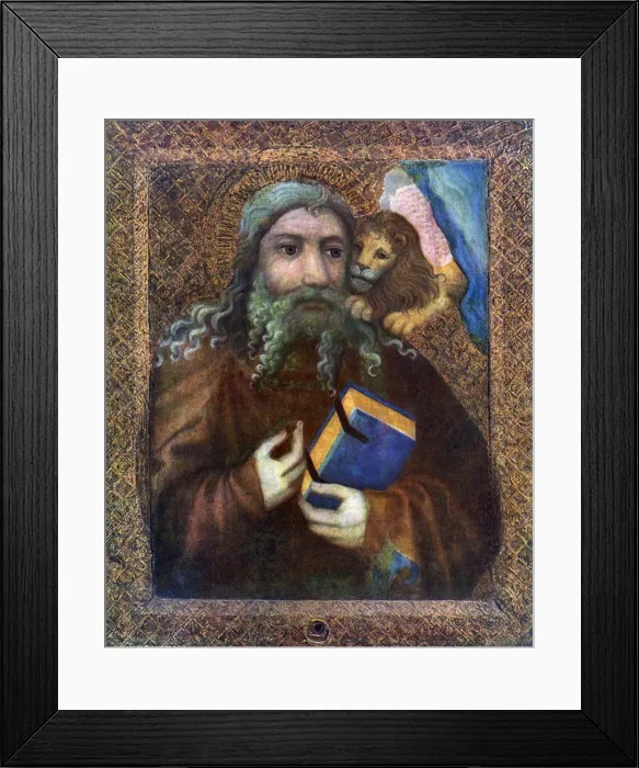 Framed Print : St Mark, 1365-1367 (1955). Artist: Master Theodoric Framed Print : St Mark, 1365-1367 (1955). Artist: Master Theodoric